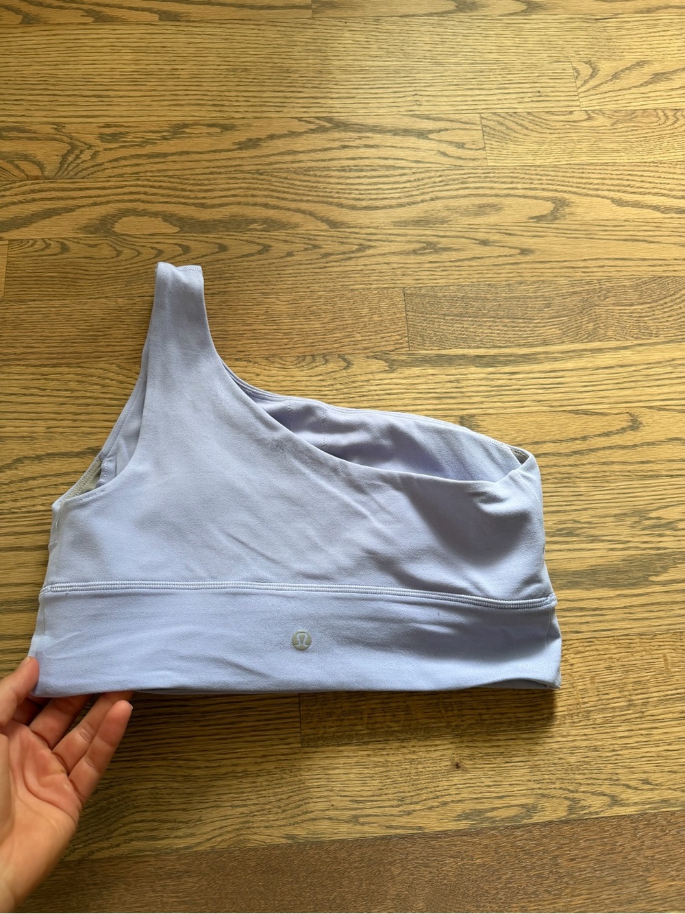 lululemon athletica Asymmetrical One-Shoulder Sports Bra in Light Lavender